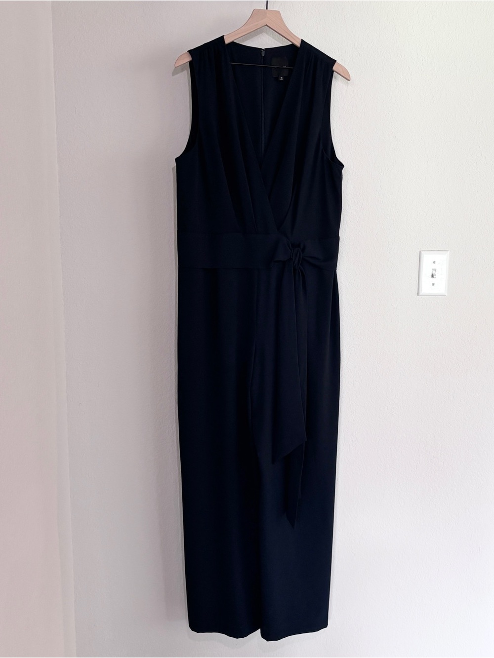 Alex Marie Navy Jumpsuit Size 16 Wide Leg Career Wedding Guest Elegant One Piece